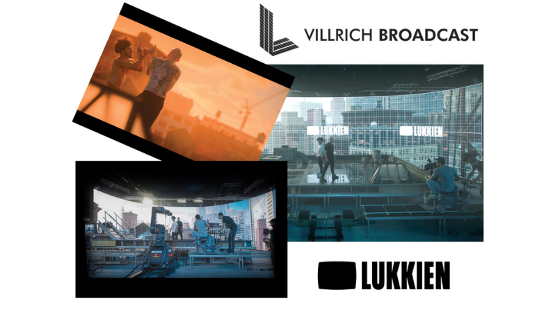 Villrich Broadcast – Lukkien invested in a 22×5 meter LED volume with ROE Diamond panels, a Disguise workflow, and Stype tracking.