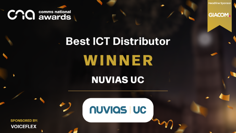 Nuvias UC Wins Award for Best ICT Distributor at the Prestigious Comms National Awards 2023