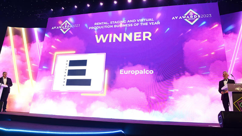 Europalco wins 2023 Rental, Staging and Virtual Production Business of the Year ‘AV Award’